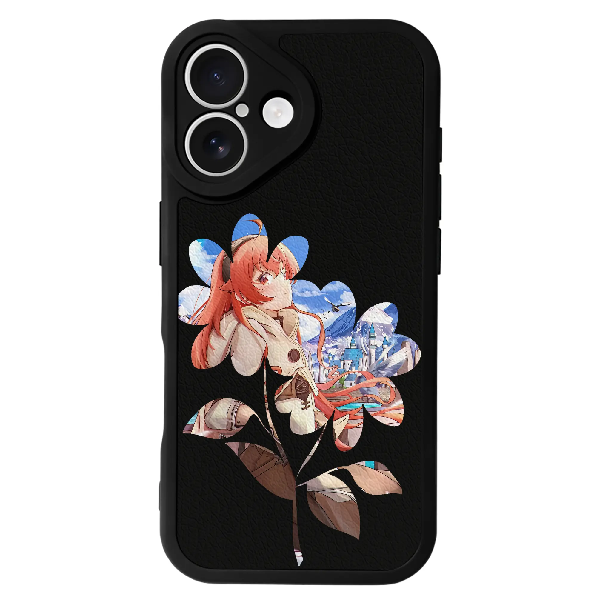 無職転生 グッズ,エリス・ボレアス・グレイラット - IPhone 16シリーズ対応 ・ シリコンスマホケース ・ レザー調 ・ 高精度フィット ・ 耐衝撃 ・ ワイヤレス充電対応 ・ 精密カット